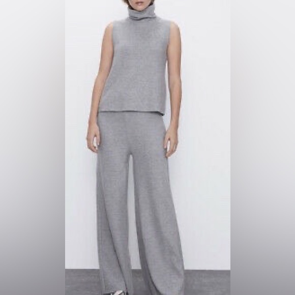Zara Sweaters - [SET] Zara Grey Soft Feel Top & Pant Knit